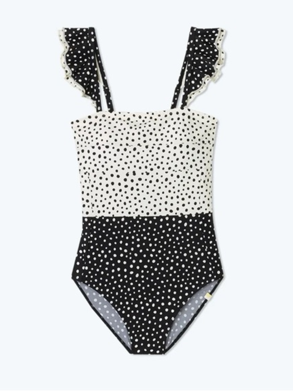 summersalt Black and White Polka Dot One-Piece Swimsuit size 4